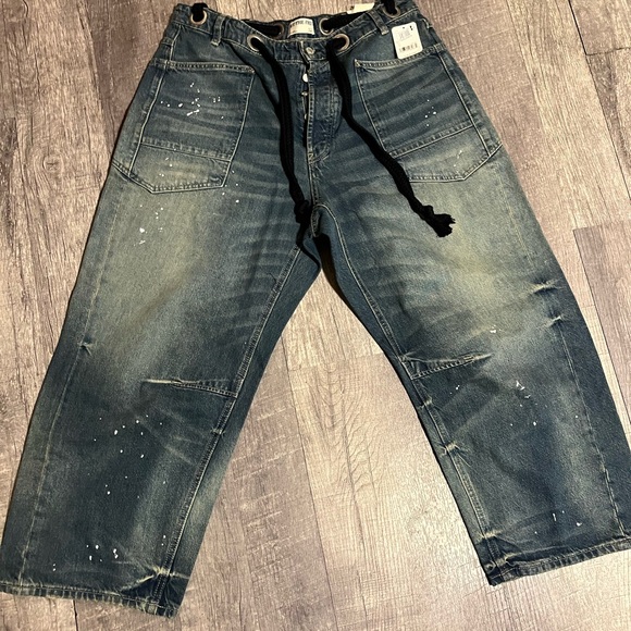 Free People Blue Distressed Jeans - Picture 6 of 13